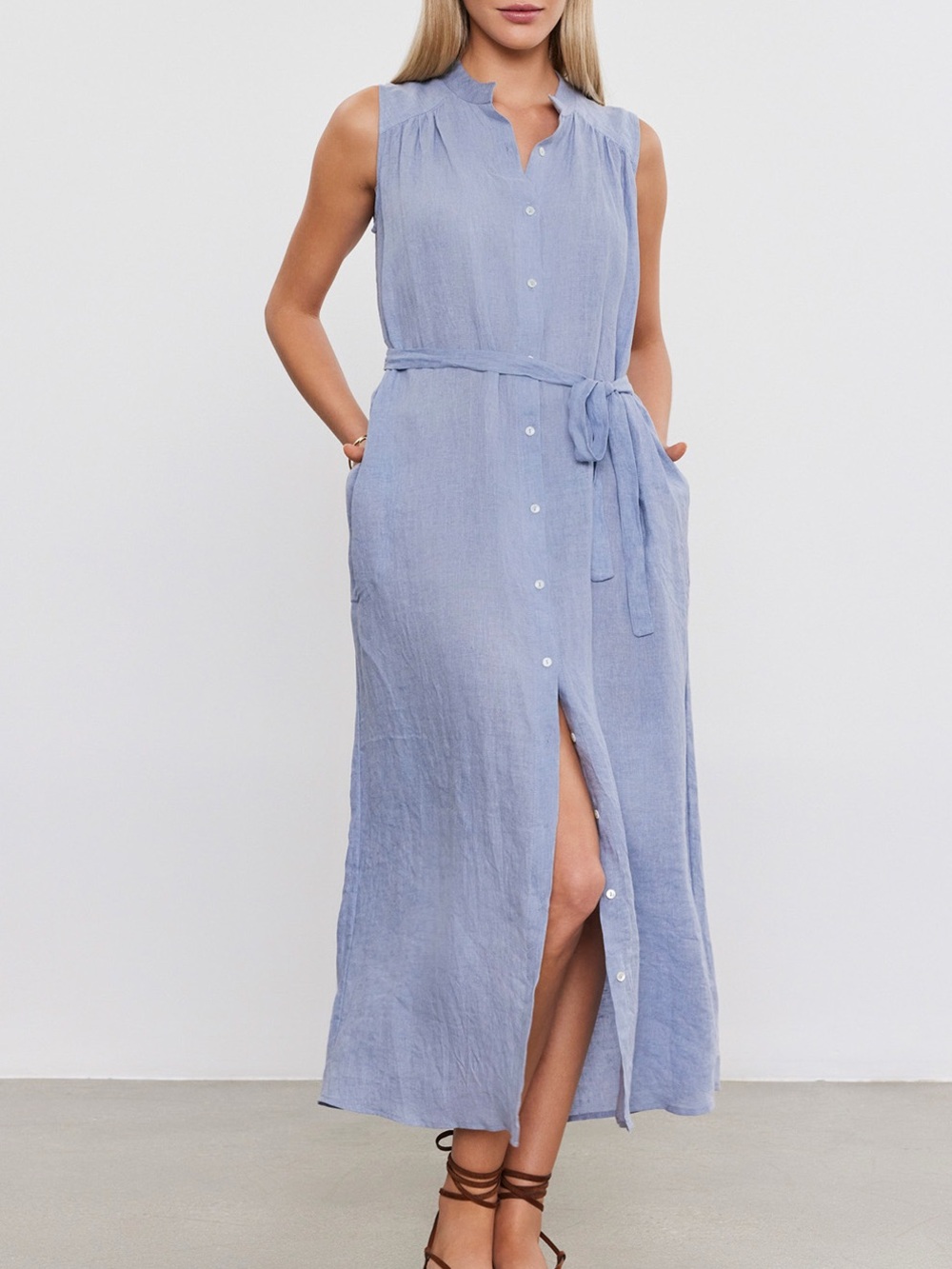 Luna Linen Maxi Dress
